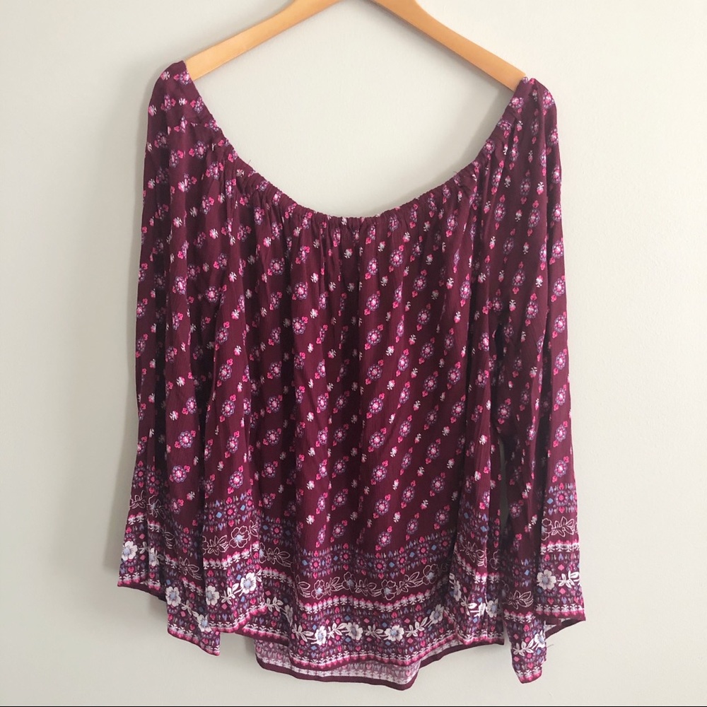 Aeropostale | Floral off the Shoulder Top XL- NWT